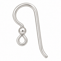 ierraCast .925 Sterling Silver French Hook ear wire with 3mm Ball and bottom loop