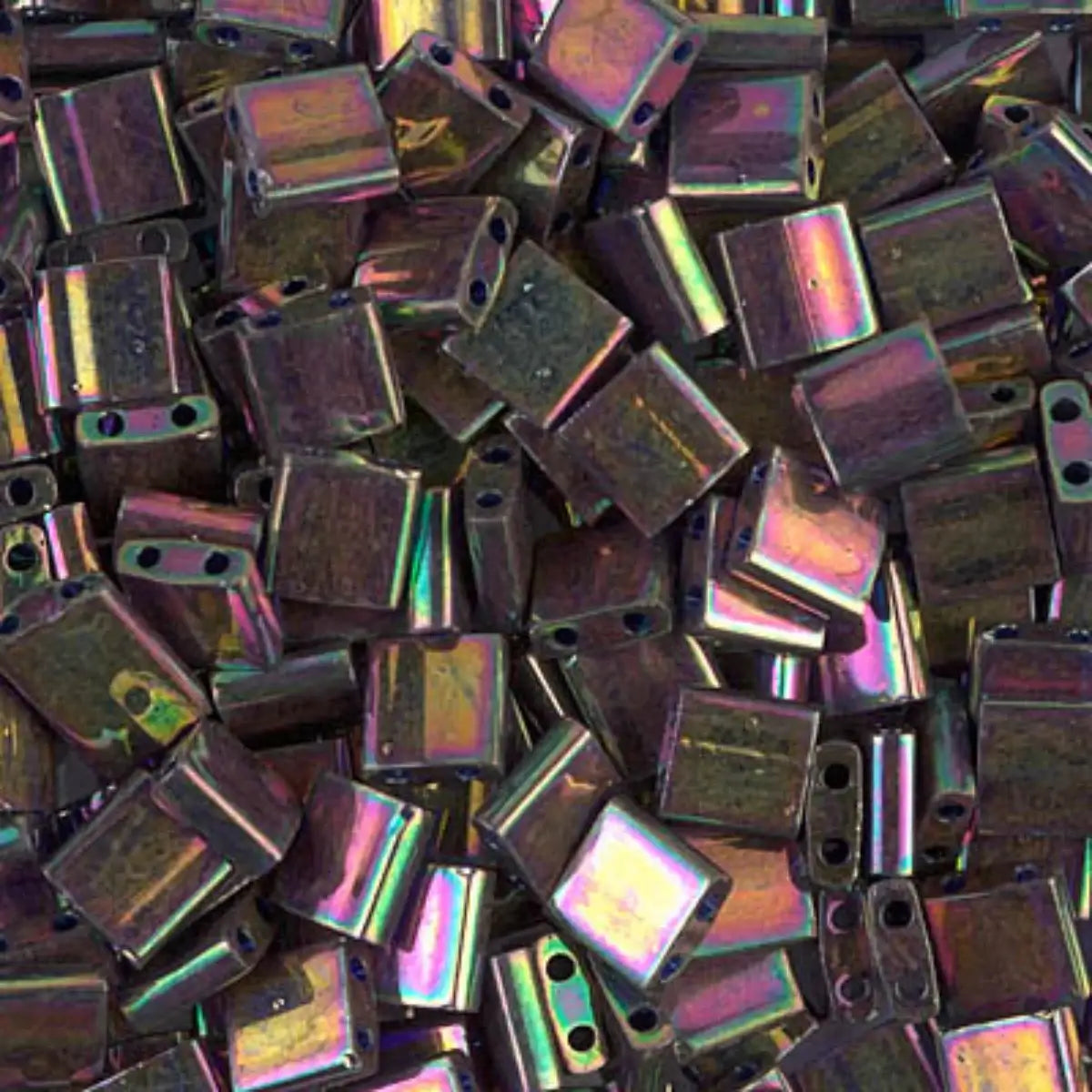 Miyuki Tila Beads, TL-1893, Bronze Metallic Iris Luster, 5g - The Argus Collection