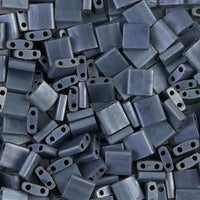 Miyuki Tila Beads, TL-2001, Matte Gunmetal, 5g - The Argus Collection