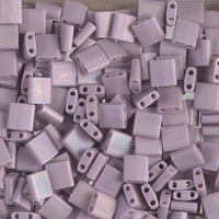 Miyuki Tila Beads, TL-410FR, Matte Mauve AB, 5g - The Argus Collection