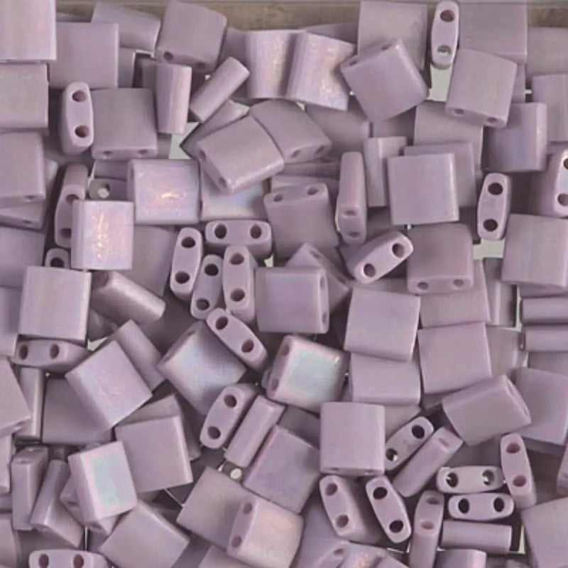 Miyuki Tila Beads, TL-410FR, Matte Mauve AB, 5g - The Argus Collection