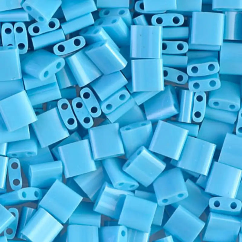 Miyuki Tila Beads, TL-413, Opaque Turquoise Blue, 5g - The Argus Collection