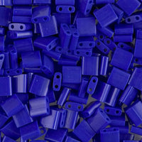 Miyuki Tila Beads, TL-414, Opaque Cobalt, 5g - The Argus Collection