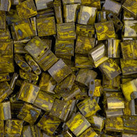 Miyuki Tila Beads, TL-4519, Picasso Yellow, 5g - The Argus Collection