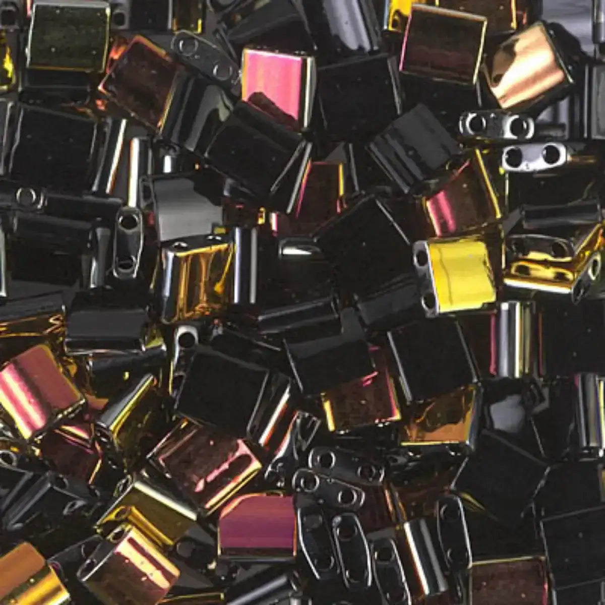 Miyuki Tila Beads, TL-4560, Black Marea, 5g - The Argus Collection