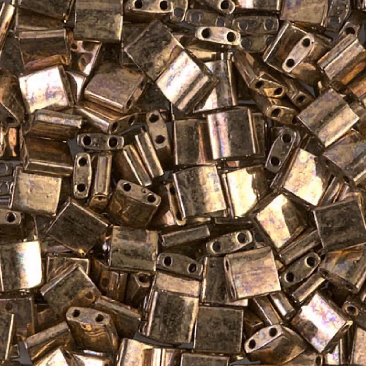 Miyuki Tila Beads, TL-457, Dark Bronze, 5g - The Argus Collection