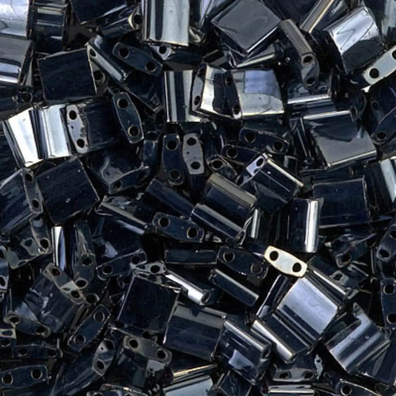 Miyuki Tila Beads, TL-464, Light Gunmetal, 5g - The Argus Collection