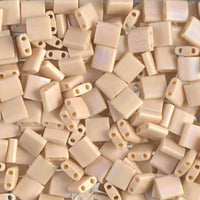 Miyuki Tila Beads, TL-493FR, Matte Opaque Pear AB, 5g - The Argus Collection