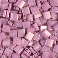 Miyuki Tila Beads, TL-599, Opaque Antique Rose Luster, 5g - The Argus Collection