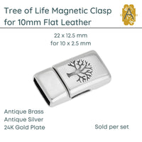 Tree of Life Magnetic Clasp, 10mm, 3 Finishes - The Argus Collection