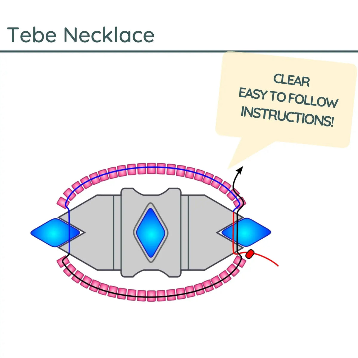 Tebe Necklace Pattern by Debora Hodoyer - The Argus Collection