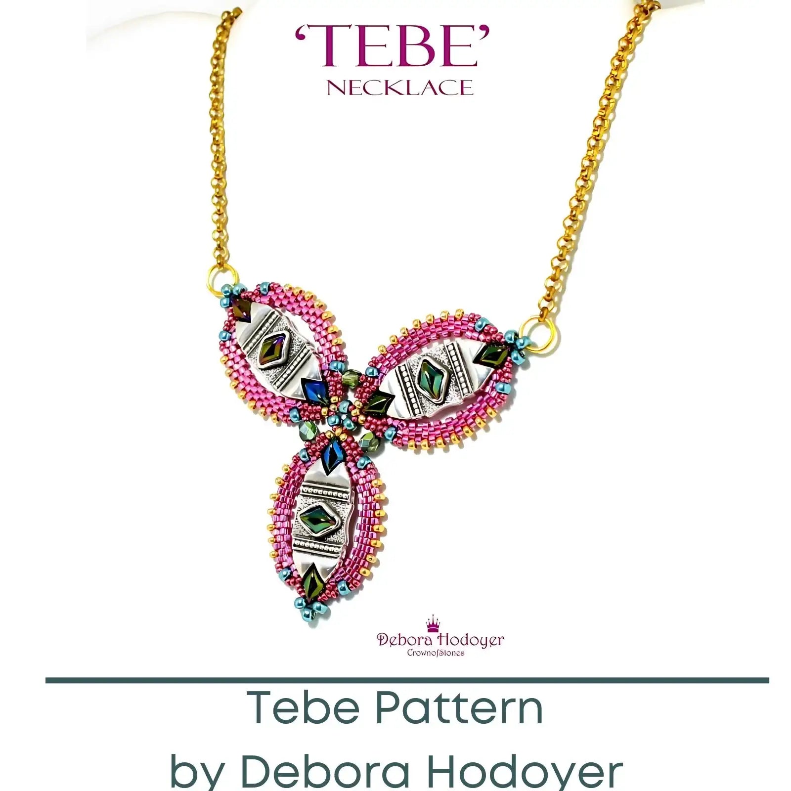Tebe Necklace Pattern by Debora Hodoyer - The Argus Collection