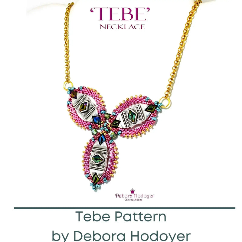 Tebe Necklace Pattern by Debora Hodoyer - The Argus Collection