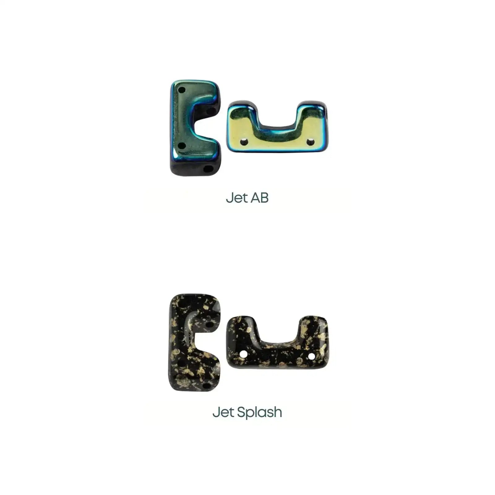 Telos Beads par Puca, Jet, 10 pieces - The Argus Collection