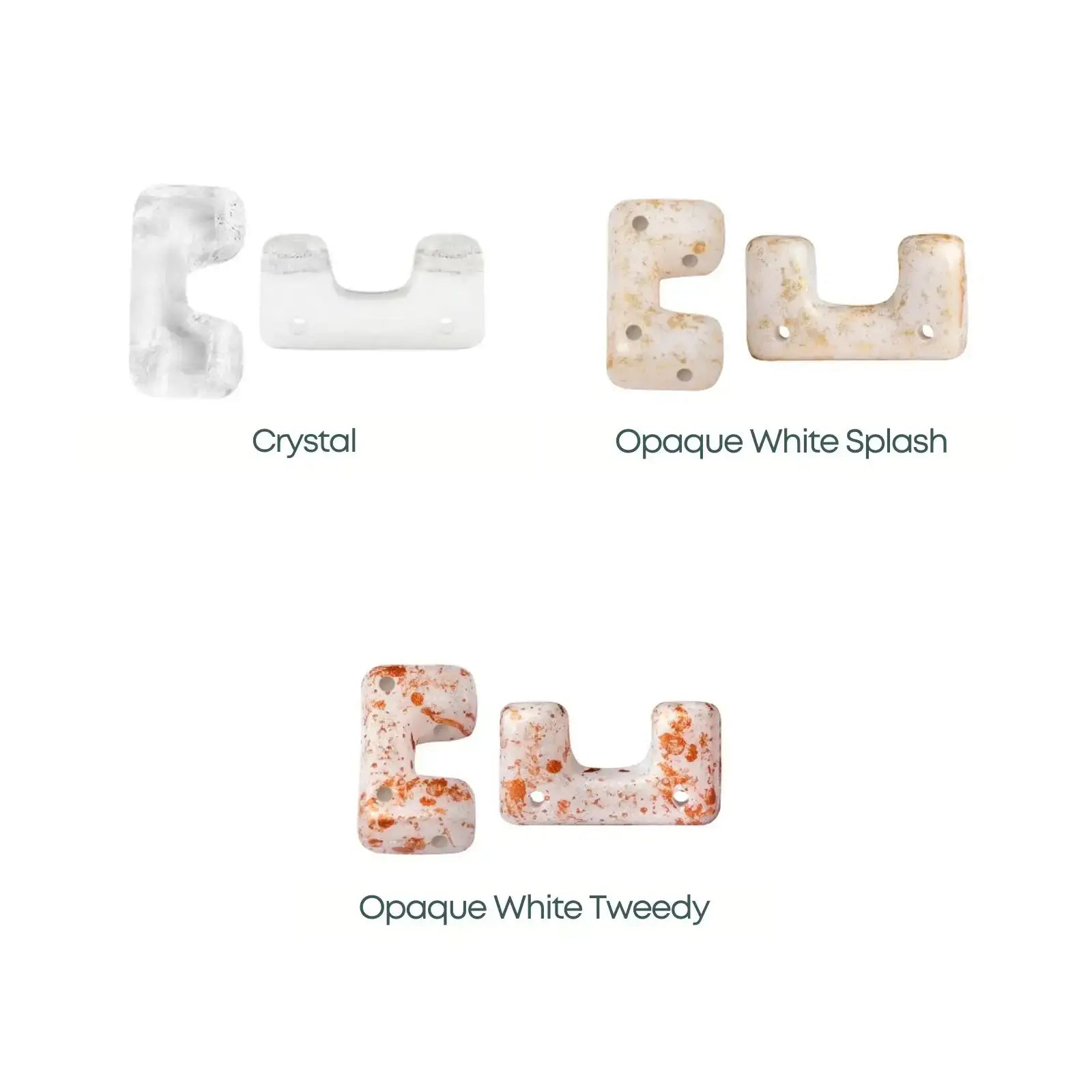 Telos Beads par Puca, Whites, 10 pieces & 20g - The Argus Collection
