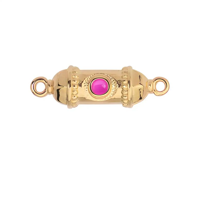 TempleColumnConnector-24KGoldPlatedFuchsiaFlorescent-Example - The Argus Collection