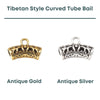 Tibetan Style Curved Tube Bail, 2 Finishes - The Argus Collection