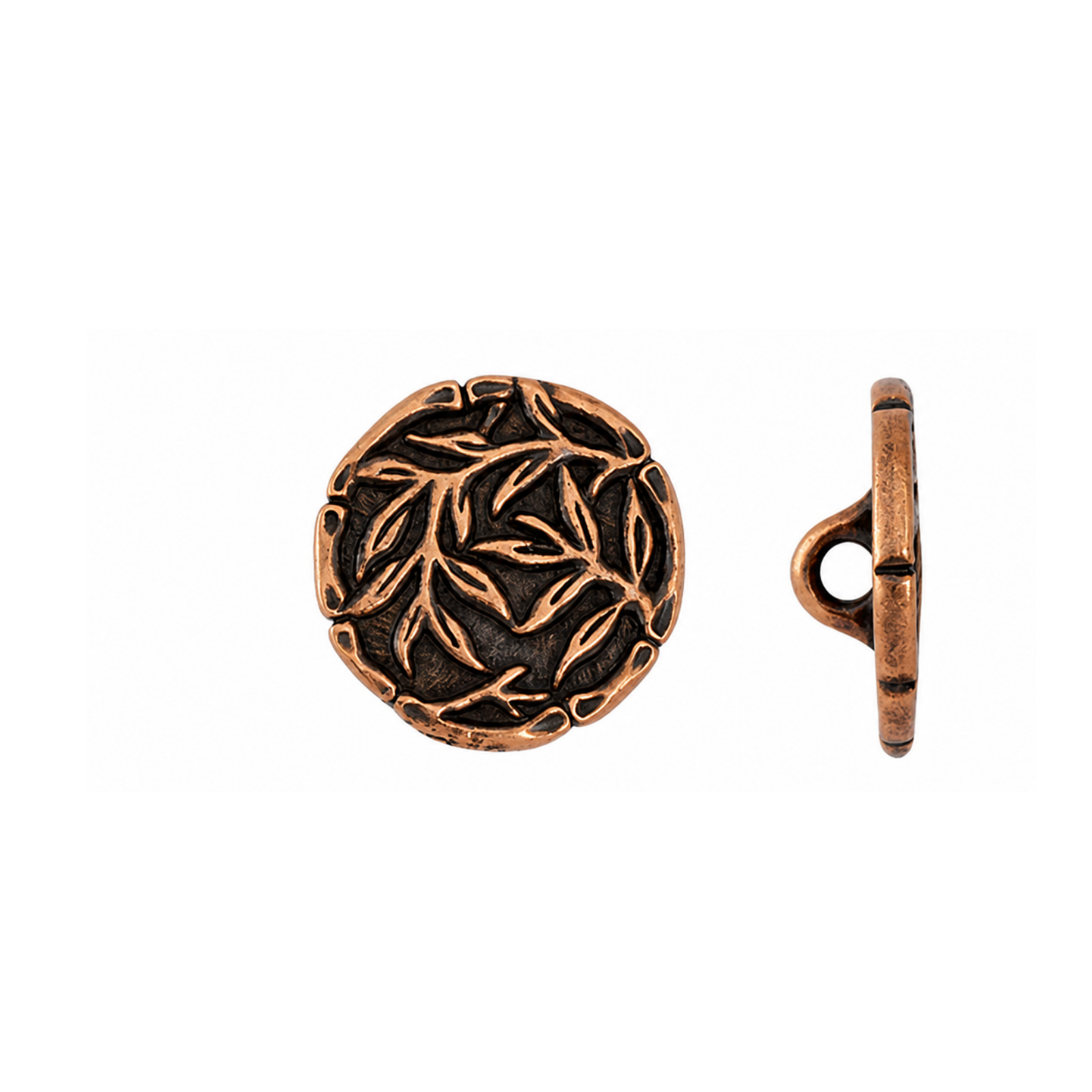 TierraCast Bamboo Buttons, 2 Finishes