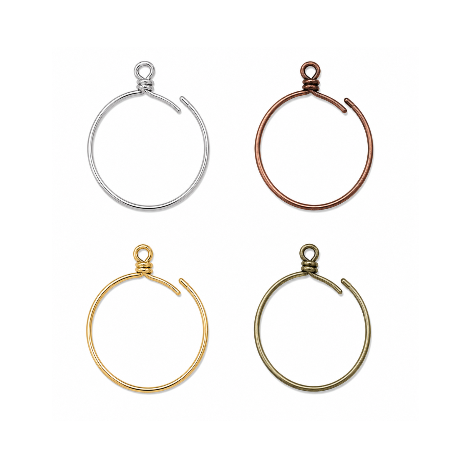 TierraCast Charm or Pendant Keeper Hoop, 42mm