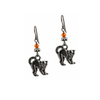 TierraCast Scary Cat Charm or Pendant, 2 Pieces