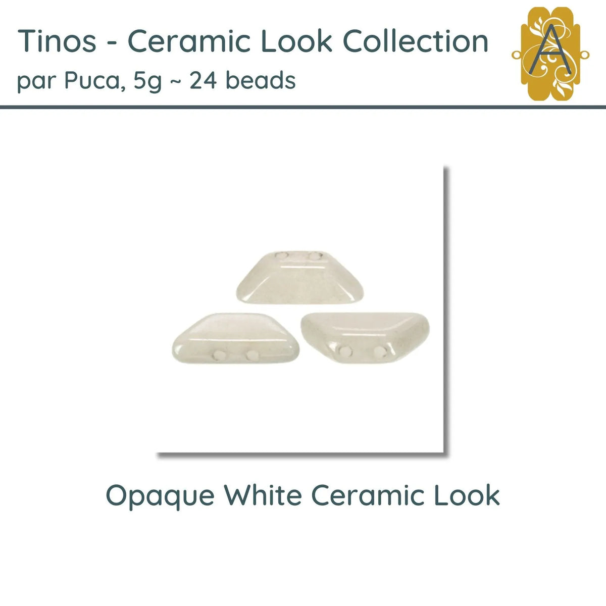 Tinos par Puca, 5g, Ceramic Look Collection, 3 Colors - The Argus Collection