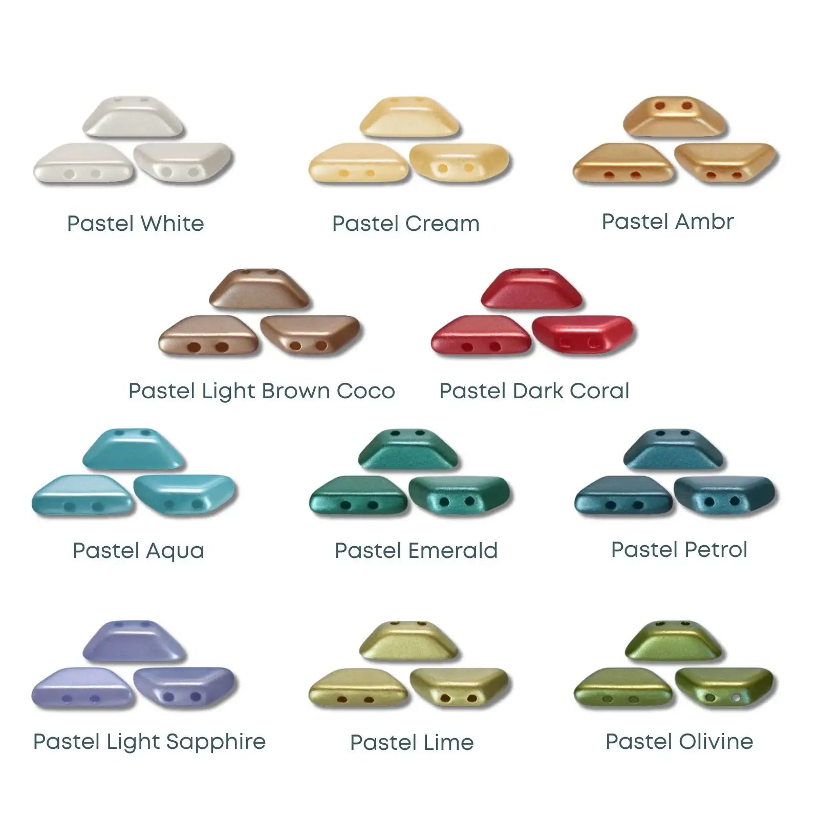 Tinos Beads par Puca, Pastels, 5g.