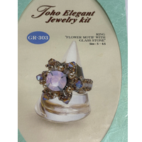 Vintage Toho, Ring Making Kit, Flower Motif GR-303