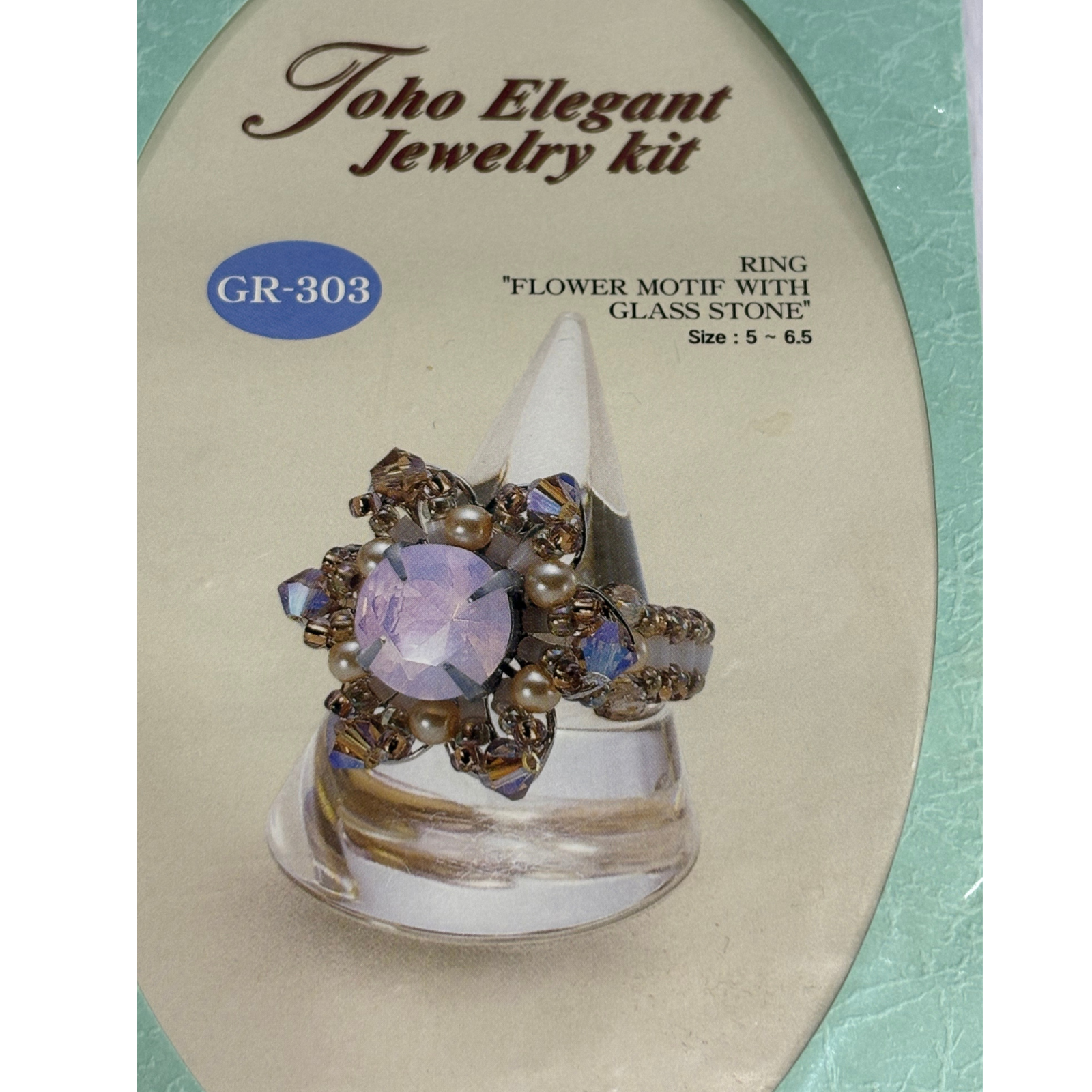 Vintage Toho, Ring Making Kit, Flower Motif GR-303