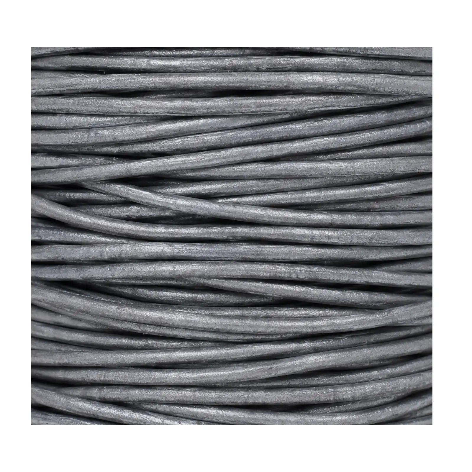 TopHideRoundLeather-MetallicGrey - The Argus Collection