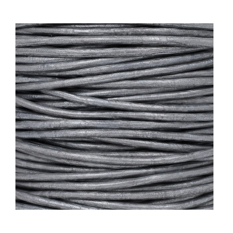 TopHideRoundLeather-MetallicGrey - The Argus Collection