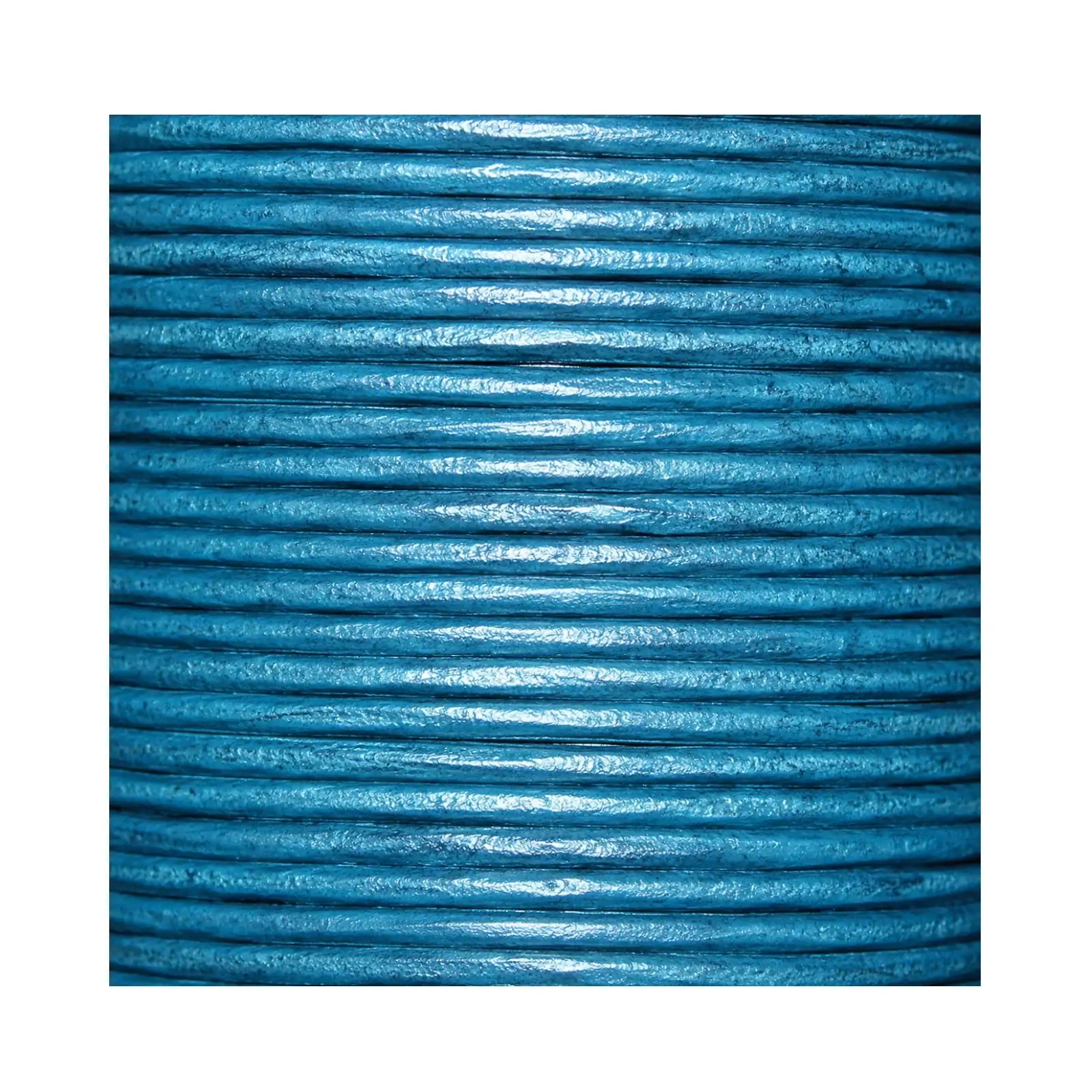 TopHideRoundLeather-MetallicTeal - The Argus Collection
