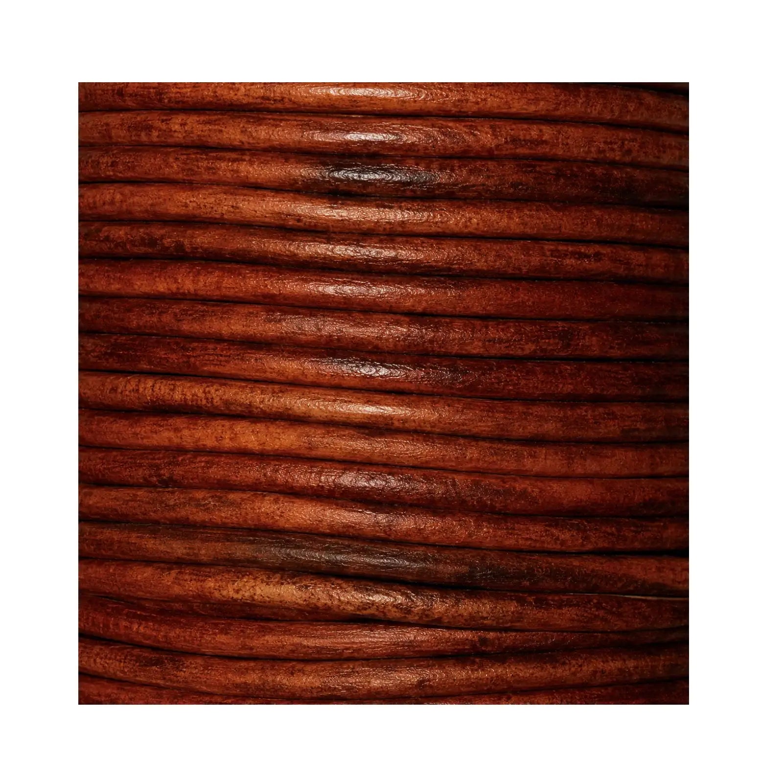 TopHideRoundLeather-WeatheredNaturalLightBrown - The Argus Collection