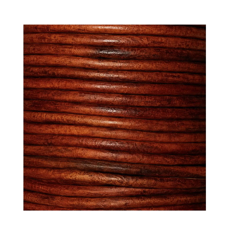 TopHideRoundLeather-WeatheredNaturalLightBrown - The Argus Collection