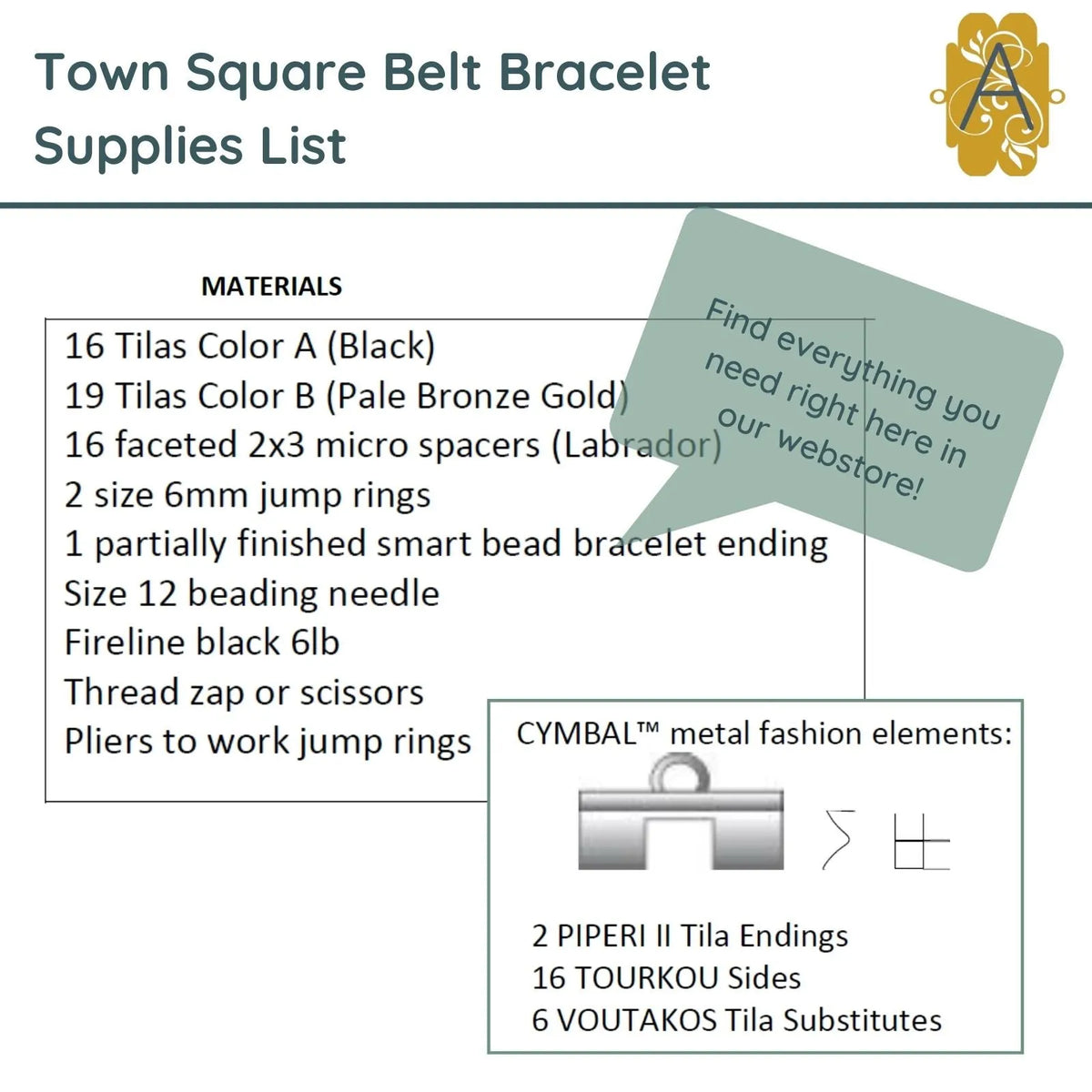 Town Square Belt Bracelet Pattern - The Argus Collection