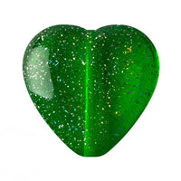 Czech Glass Heart Beads, Transparent Constellation, 4 pcs.