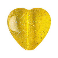 Czech Glass Heart Beads, Transparent Constellation, 4 pcs.