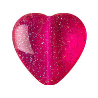 Czech Glass Heart Beads, Transparent Constellation, 4 pcs.