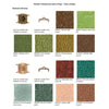 Color swatches for 'Traveler's Bracelet' by Leslie A Pope with various metallic and textured finishes.