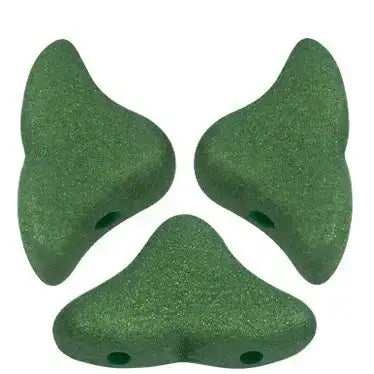 3-hole Helios beads in a trendy fern green matte color.