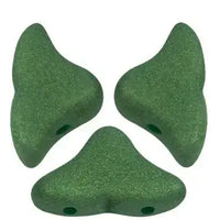 3-hole Helios beads in a trendy fern green matte color.