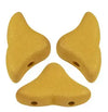 A three-hole yellow Helios bead in a trendy matte mustard color.