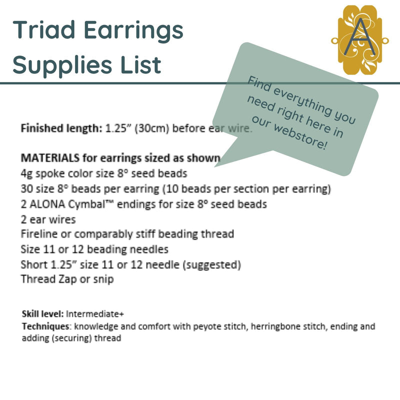 Triad Earrings Pattern