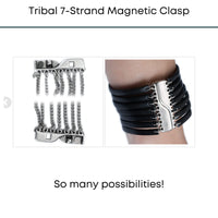Tribal, 7-Strand Magnetic Clasp for Cuff Bracelets - The Argus Collection