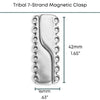 Tribal, 7-Strand Magnetic Clasp for Cuff Bracelets - The Argus Collection