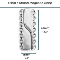 Tribal, 7-Strand Magnetic Clasp for Cuff Bracelets - The Argus Collection