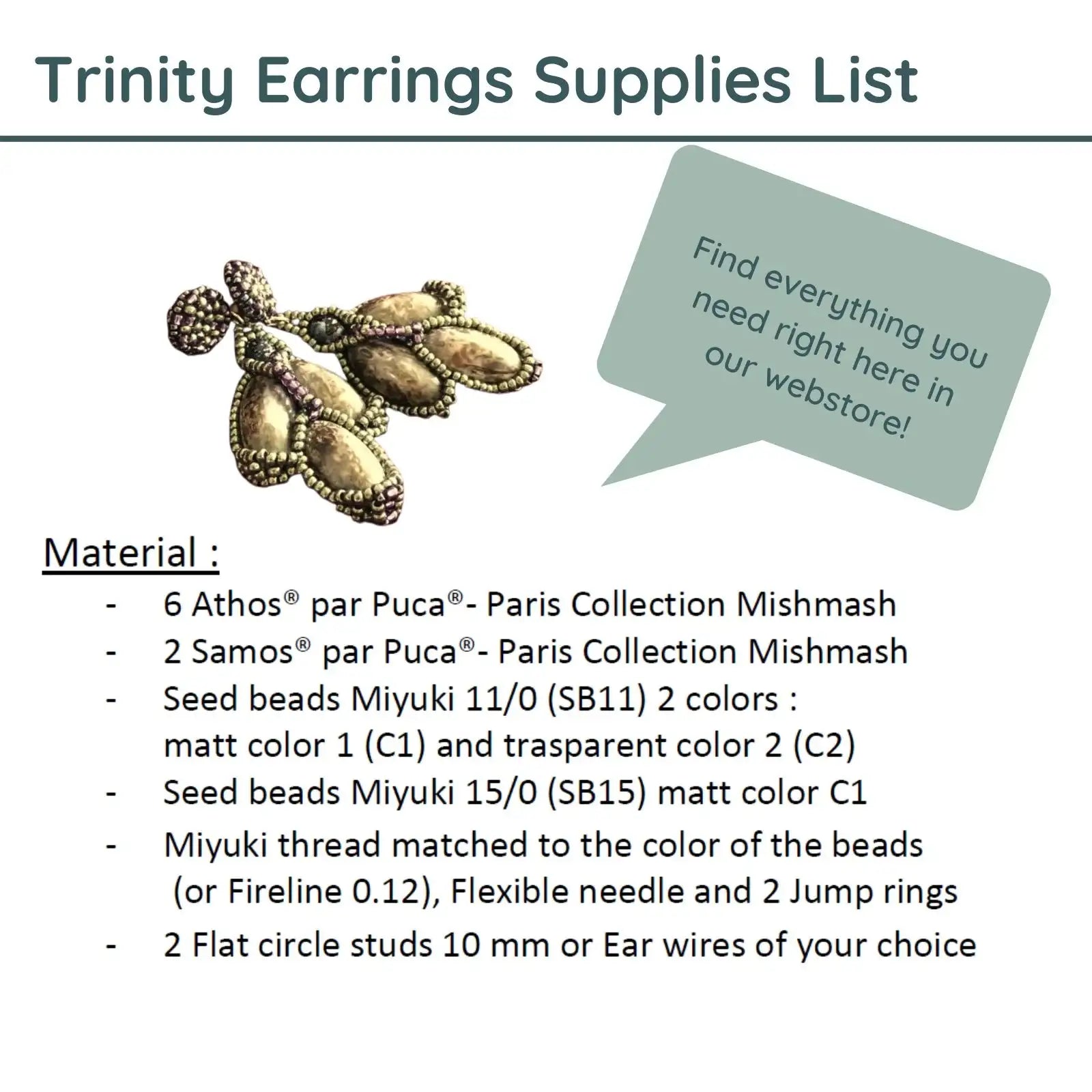 TrinityEarringsMaterials - The Argus Collection