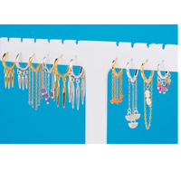 Triple Drop Euro Leverback Earrings, 3 Loops