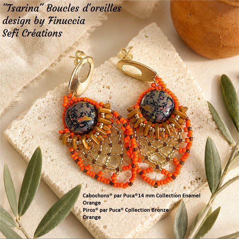 Tsarina Earrings Pattern by  Finuccia Sefi Créations