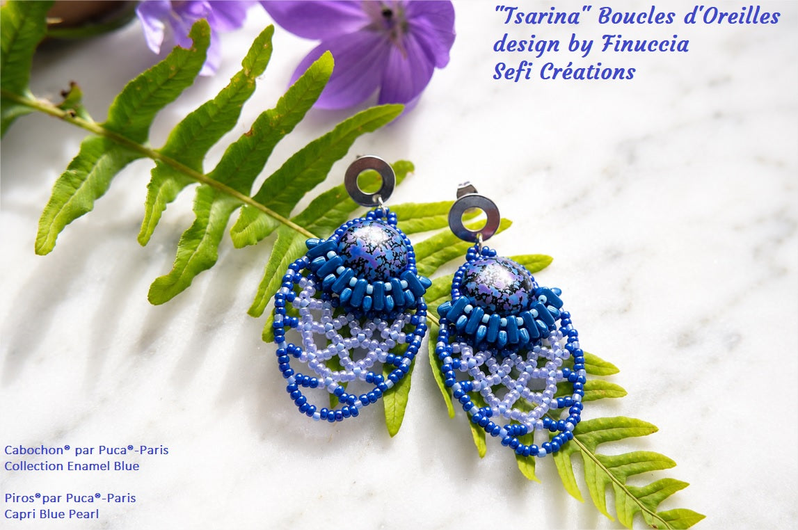 Tsarina Earrings Pattern by  Finuccia Sefi Créations