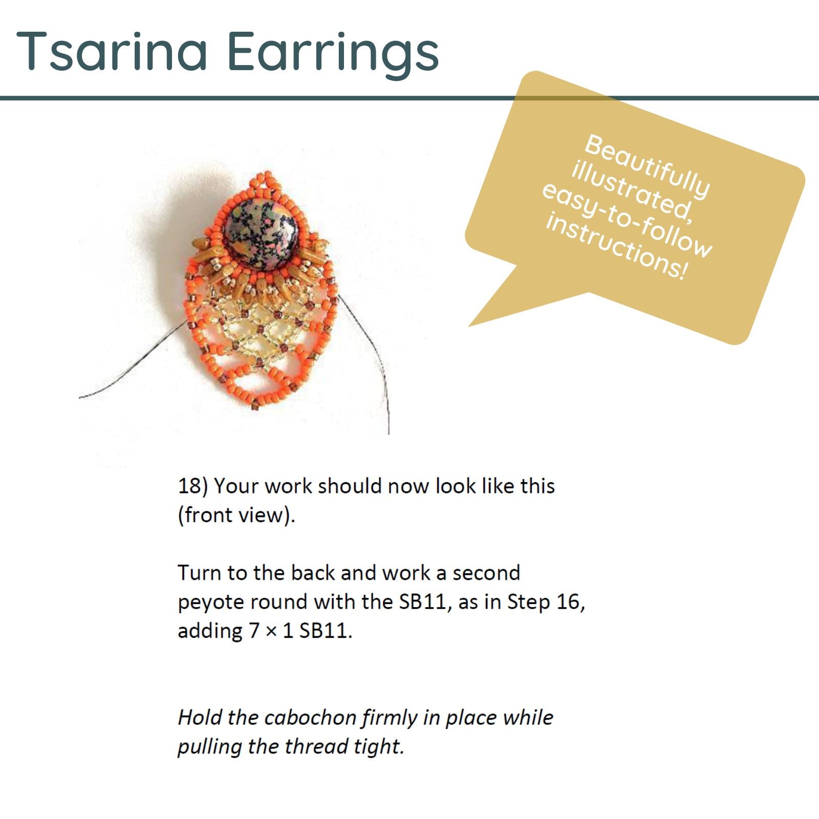 Tsarina Earrings Pattern by  Finuccia Sefi Créations